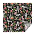 thumbnail image 1 of Schnauzer with Pioneer Flower Square Tablecloth,Waterproof Square Table Cover,Wipeable Spillproof Washable Table Cover for Home Kitchen Party Decor 42"X42"(107x107cm), 1 of 6
