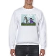 thumbnail image 1 of Schnauzer Scooter Sweatshirt Men -Fab Funky Designs, Male Medium, 1 of 4