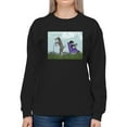 thumbnail image 1 of Schnauzer Scooter Sweatshirt Women -Fab Funky Designs, Female Small, 1 of 4