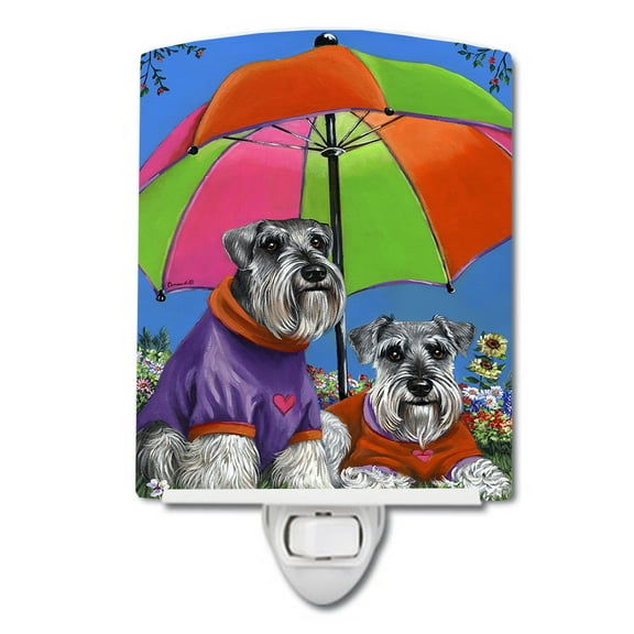 Schnauzer Soulmates Ceramic Night Light