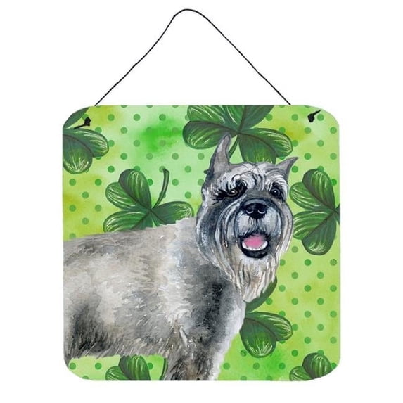 Schnauzer St Patricks Wall or Door Hanging Prints