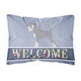 thumbnail image 1 of Schnauzer Welcome Canvas Fabric Decorative Pillow, 1 of 3
