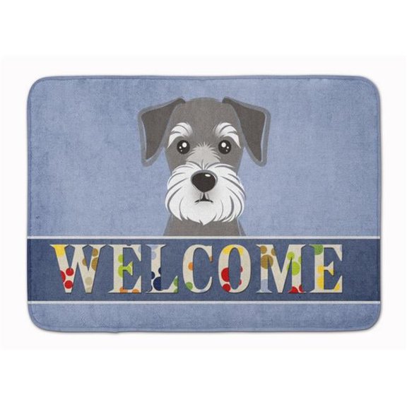Schnauzer Welcome Machine Washable Memory Foam Mat