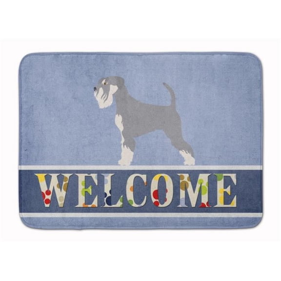 Schnauzer Welcome Machine Washable Memory Foam Mat