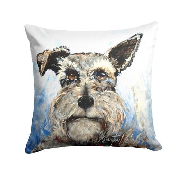 Schnauzer Whiter Beard Fabric Decorative Pillow