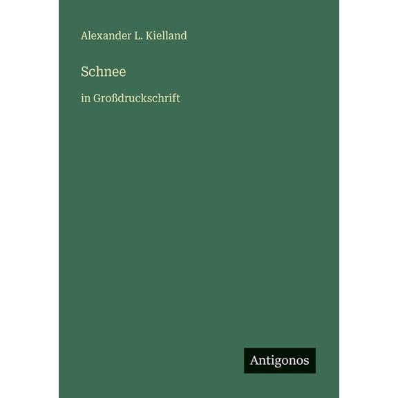 Schnee: in Grodruckschrift, (Paperback)
