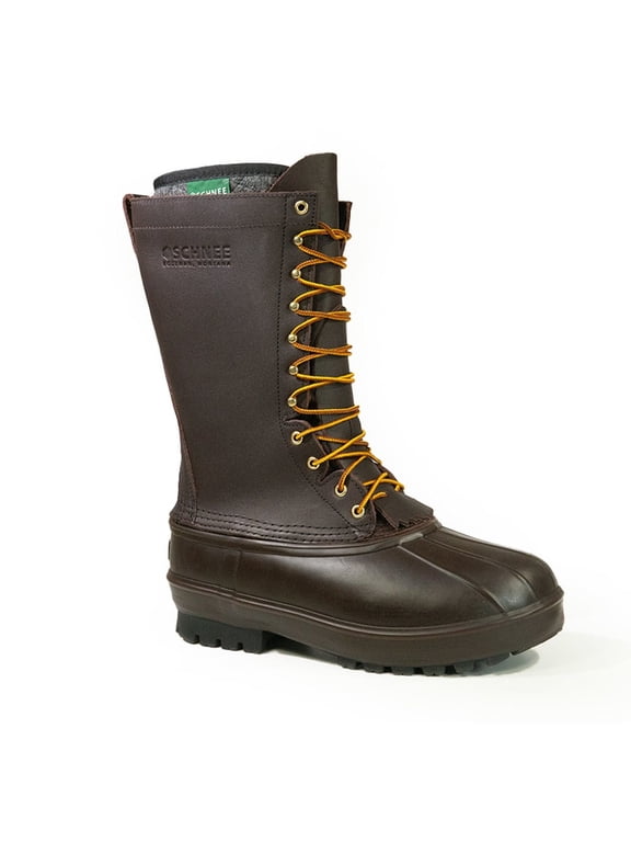 's Extreme Brown PAC Boot 13" Waterproof Insulated Leather Upper Rubber Sole Outdoor Boot (SH-EXTOS-13-11)
