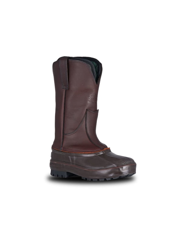 's Hunter II Brown PAC Boot, Pull-On, Durable Leather Upper, Insulated Outdoor Boot (SH-HNTOS-PULL-13)