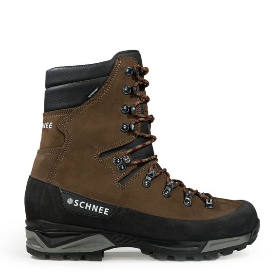 Schnee's Men's Hiking Boots, Brown/Black, Durable Outdoor Footwear, Lace-Up Design, Ideal for Hiking and Trekking (SH-BTH-0-M/BRNBLK-10-M)