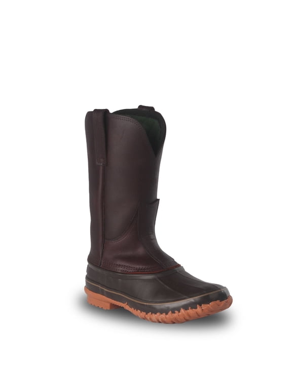 's Outfitter II Brown PAC Boot, Pull-On, Durable Leather Upper, Insulated Outsole, Size 10 (SH-OUTOS-PULL-10)
