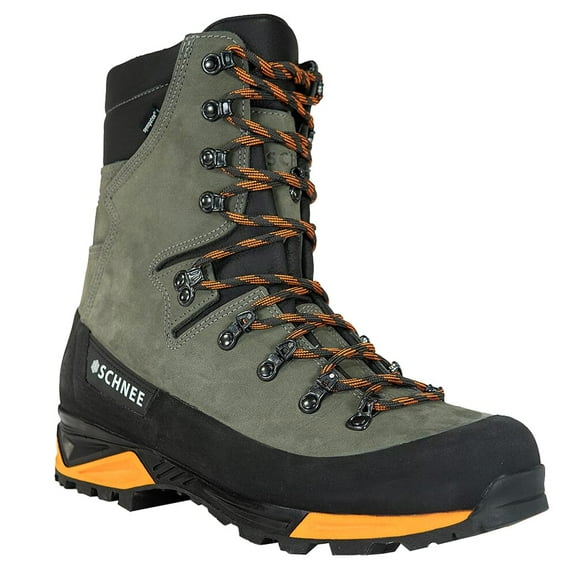Schnee's Timberline Hiking Boots, 9-Inch, Waterproof Sympatex, Vibram Outsole, Leather Upper, Handcrafted in Italy (SH-TMB-0-M/QRY)