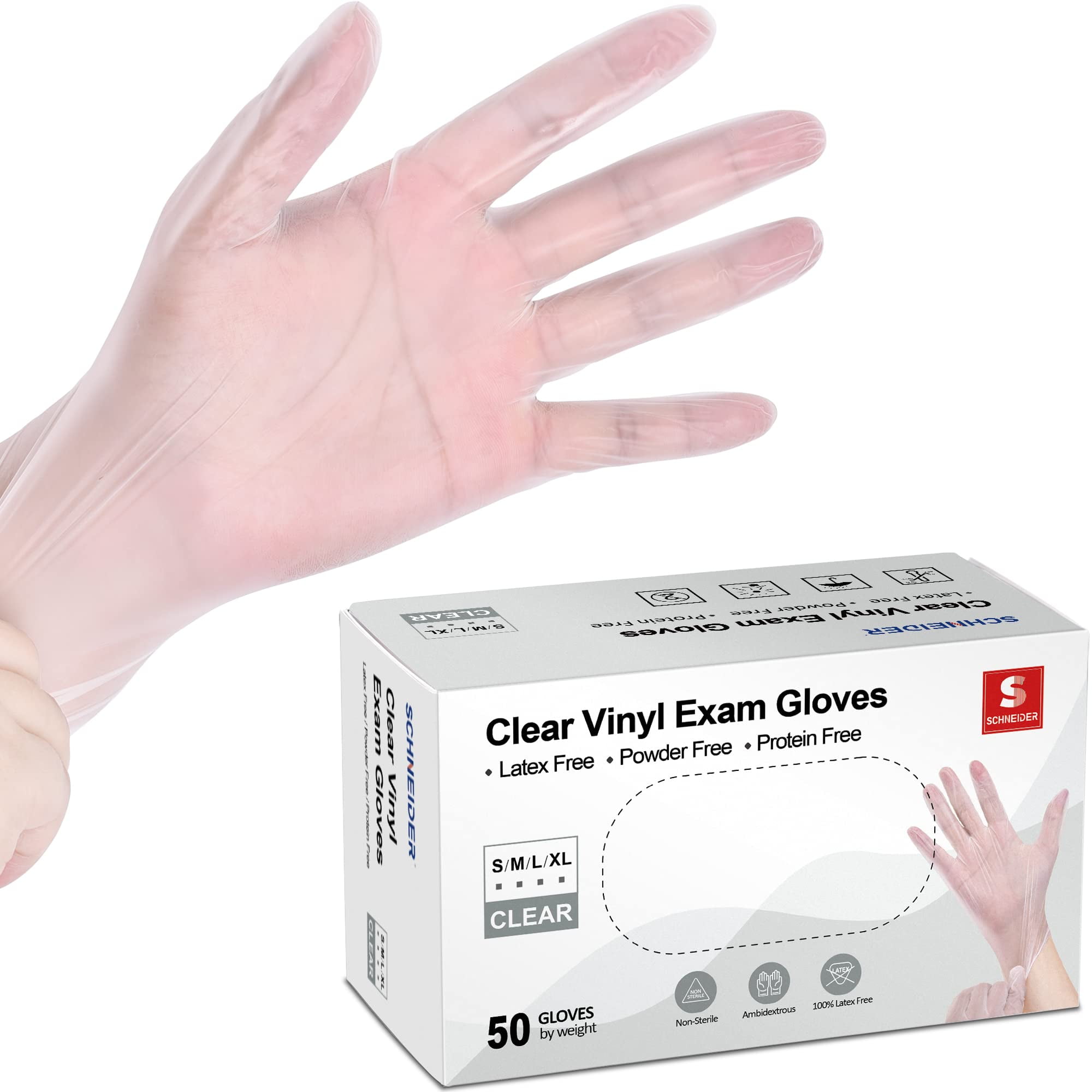 Latex Gloves XS For Nail Salon, Spa, Dental, Food| 1000 Powder-Free Gloves Bulk Case Of 10 Boxes| White| 5-6 Mil| Gravity Gloves