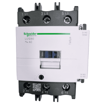 LC1D80G7 3-Pole Contactor – 120V AC Coil, 80 Amp, DIN Rail Mount (Replaces Deca Schneider)
