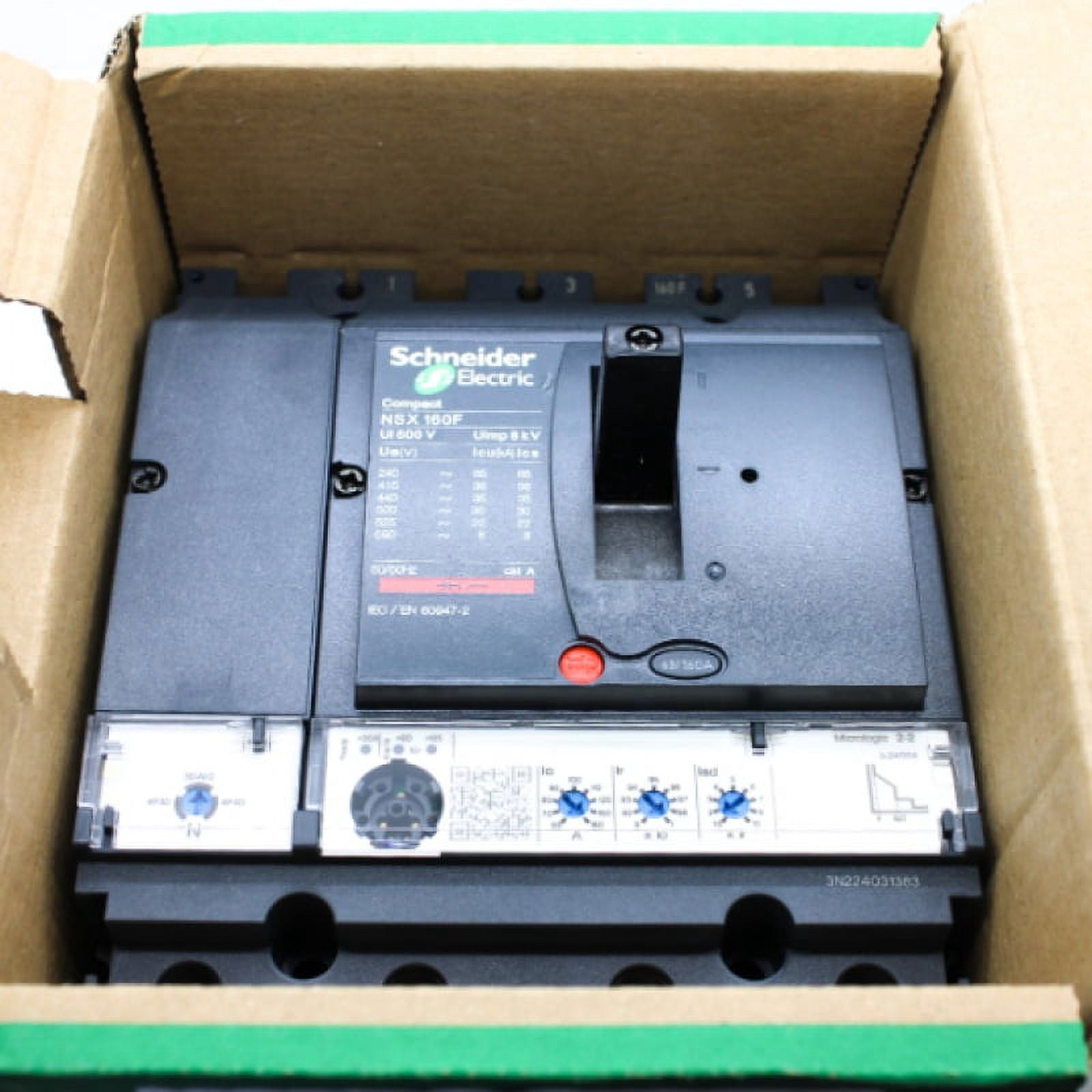 Schneider Electric 4P4T Micrologic 2.2 160A Compact NSX Circuit Breaker ...