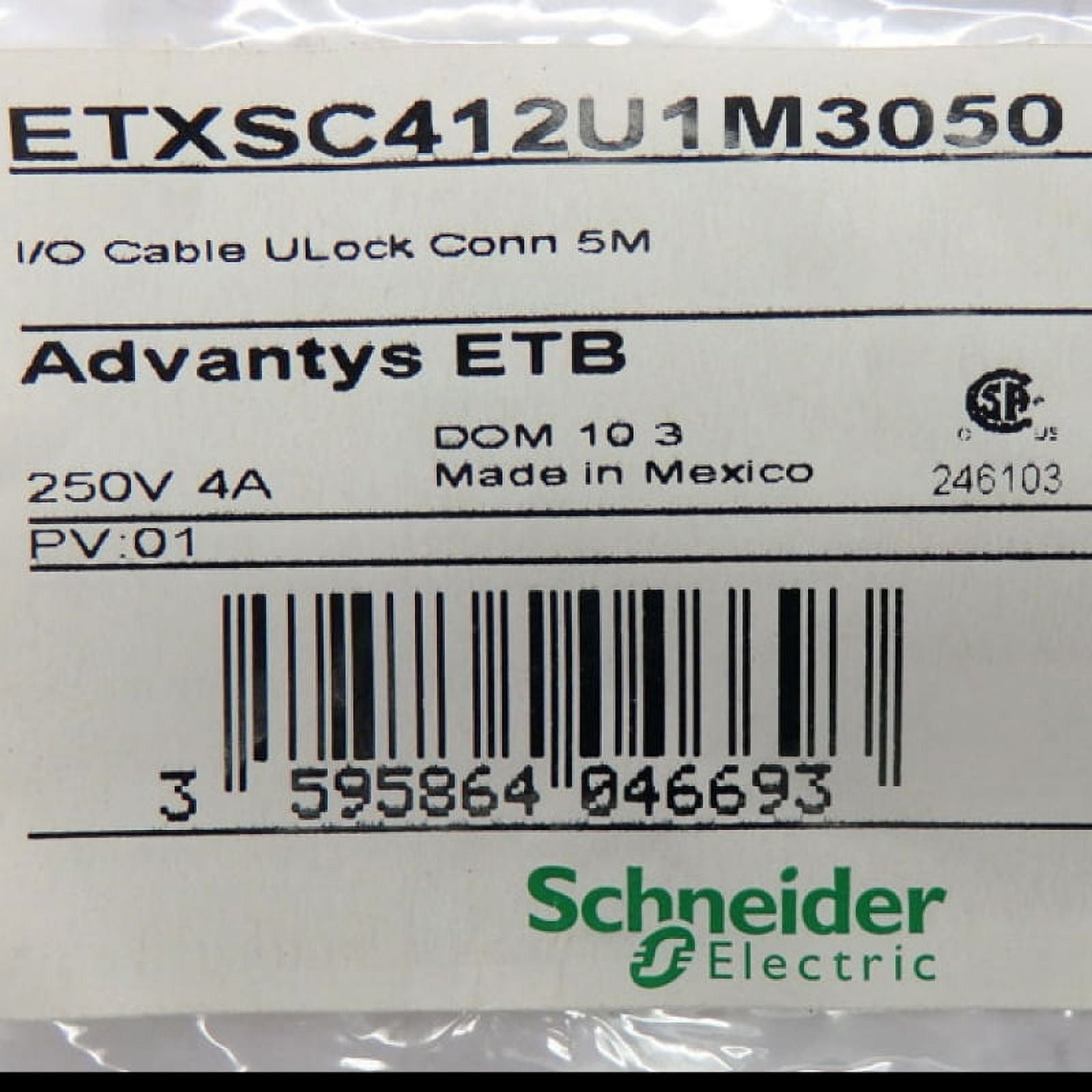 Schneider Electric 5M Advanty ETB Ultra Lock Connector I/O Cable ...