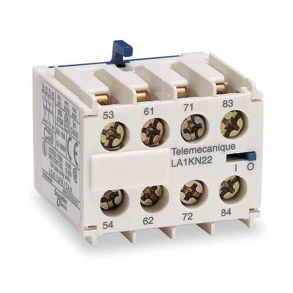 Schneider Electric IEC Contact Block,10A,4NO LA1KN40