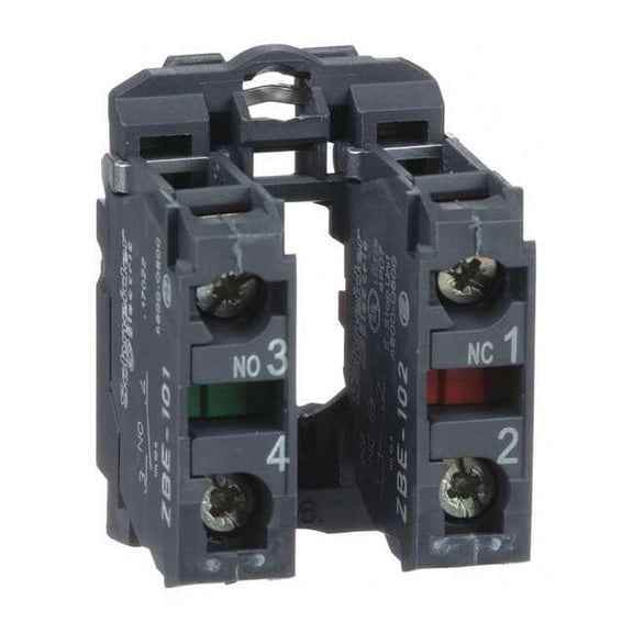 Schneider Electric Contact Block,1NO + 1NC Slow Break,22mm ZB5AZ105
