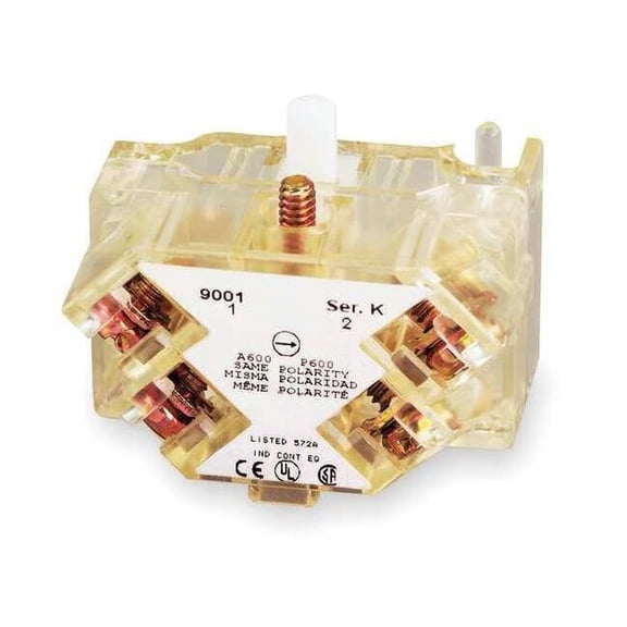 Schneider Electric Contact Block,1NC/1NO,30mm 9001KA41