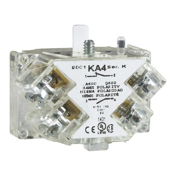 Schneider Electric Contact Block, Green, 1NO, 30 mm 9001KA6