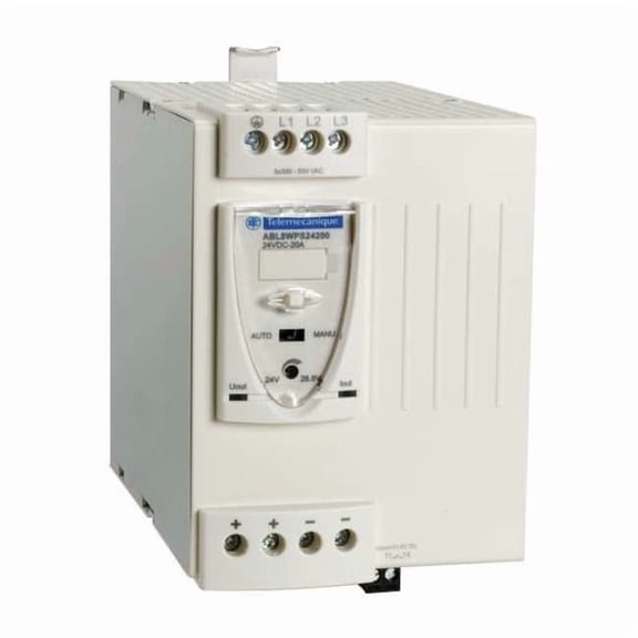 DC Power Supply, 380/500V AC, 24V DC, 480 W, 20 A, DIN Rail ABL8WPS24200