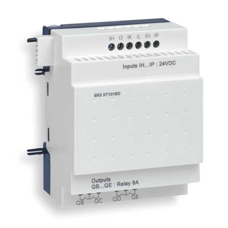 Schneider Electric Discrete I/O Module, 6 Inputs, 4 Outputs SR3XT101FU