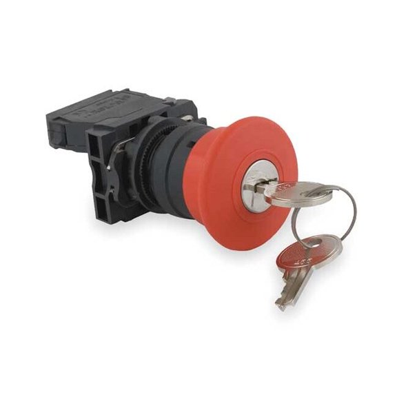 Schneider Electric Emergency Stop Push Button, 22 mm, 1NO/1NC, Red XB5AS9445