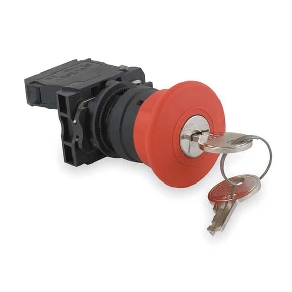 Schneider Electric Emergency Stop Push Button, 22 mm, 1NO/1NC, Red XB5AS9445