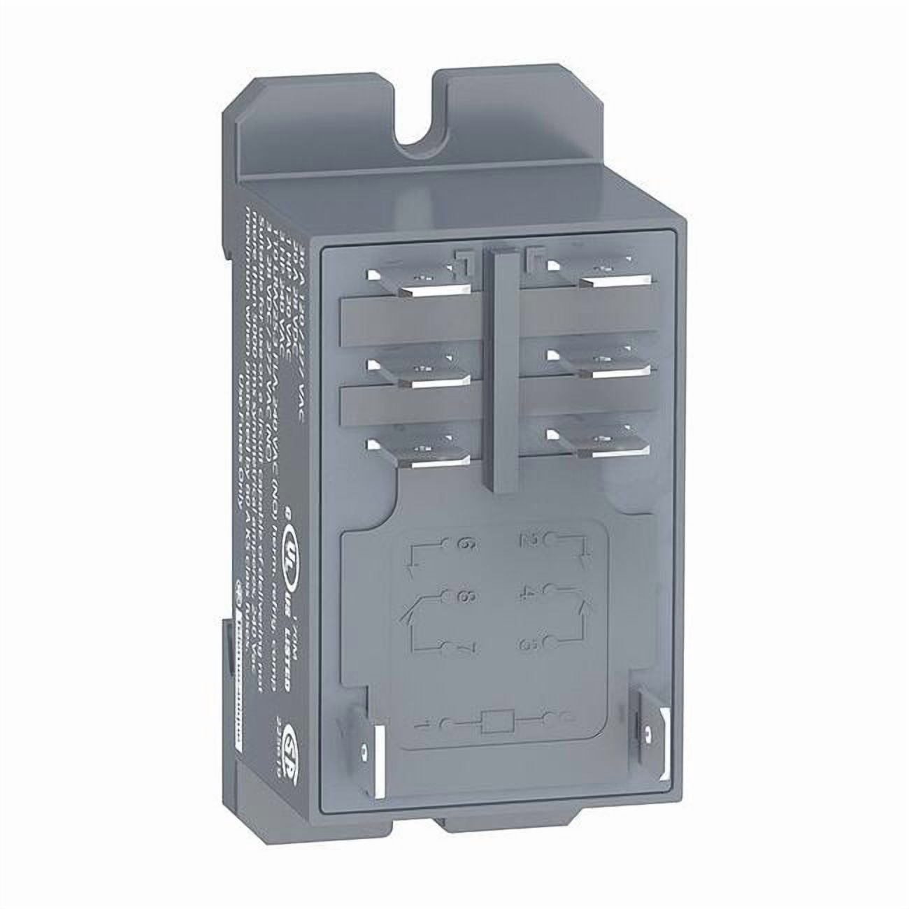 DIN Rail & Top Flange, Enclosed Power Relay, Square, 30 A, 8 Pins, Tab RPF2BP7