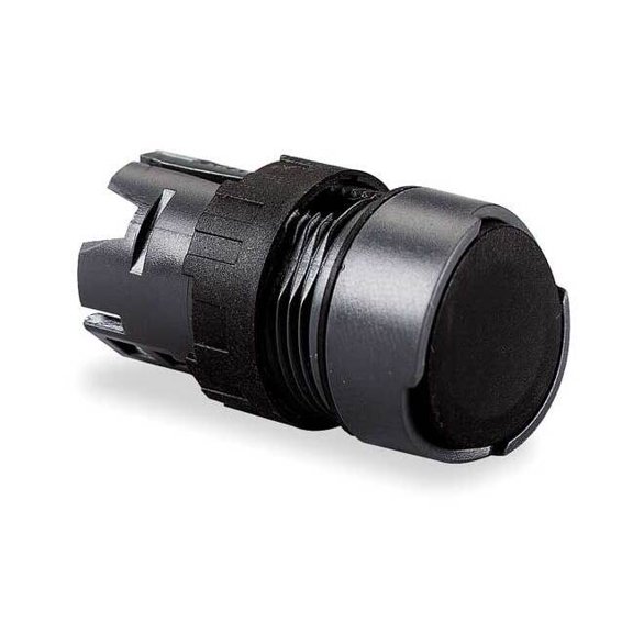 Schneider Electric Flush Push Button,Black,Non-Illum,16mm ZB6AA2