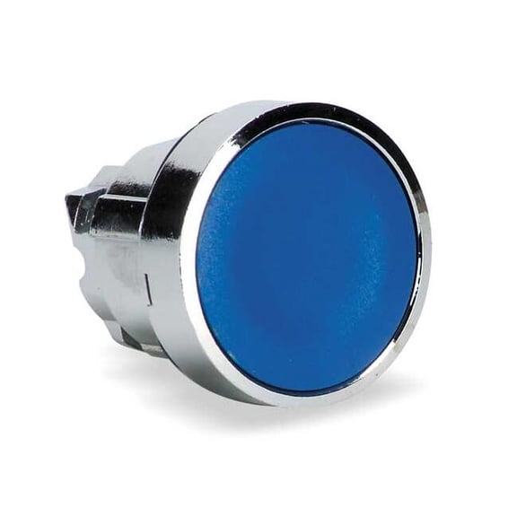 Schneider Electric Flush Push Button,Blue,Non-Illum,22mm ZB4BA6