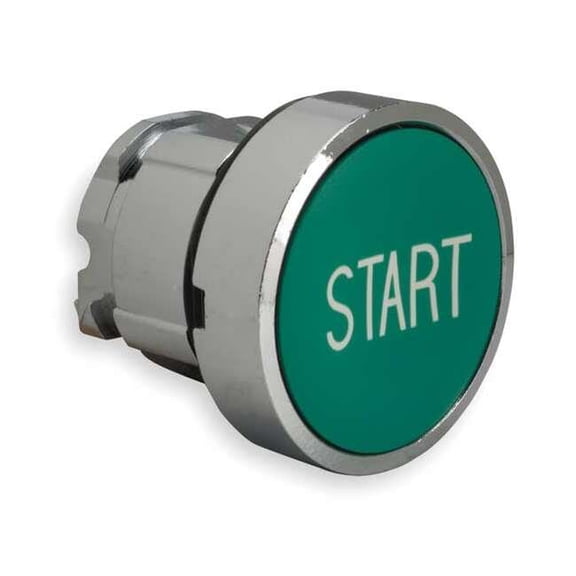 Schneider Electric Flush Push Button,Green,Non-Illum,22mm ZB4BA333