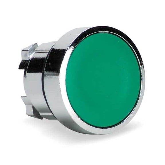 Schneider Electric Flush Push Button,Green,Non-Illum,22mm ZB4BH03