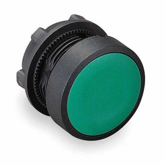 Schneider Electric Flush Push Button,Green,Non-Illum,22mm ZB5AA3