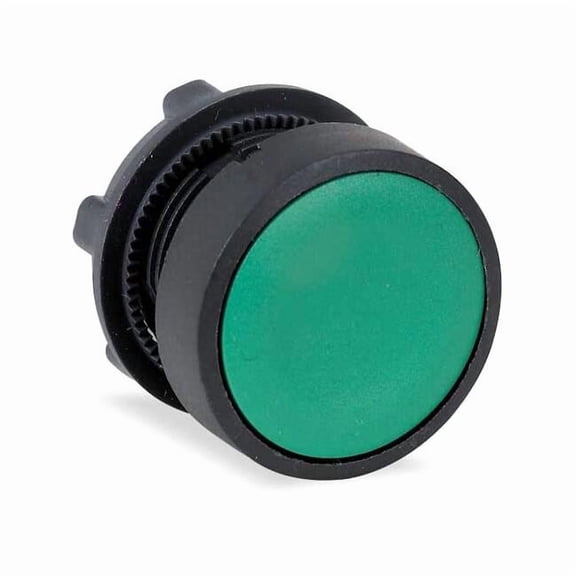 Schneider Electric Flush Push Button,Green,Non-Illum,22mm ZB5AH03