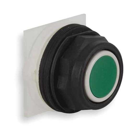 Schneider Electric Flush Push Button,Green,Non-Illum,30mm 9001SKR1G