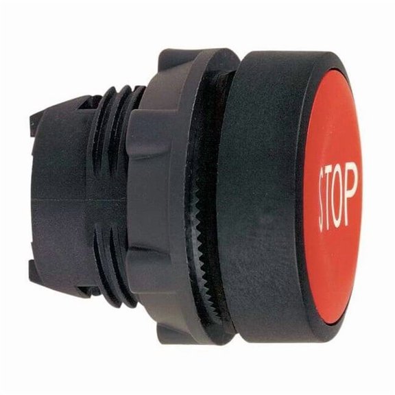 Schneider Electric Flush Push Button,Red,Non-Illum,22mm ZB5AA434