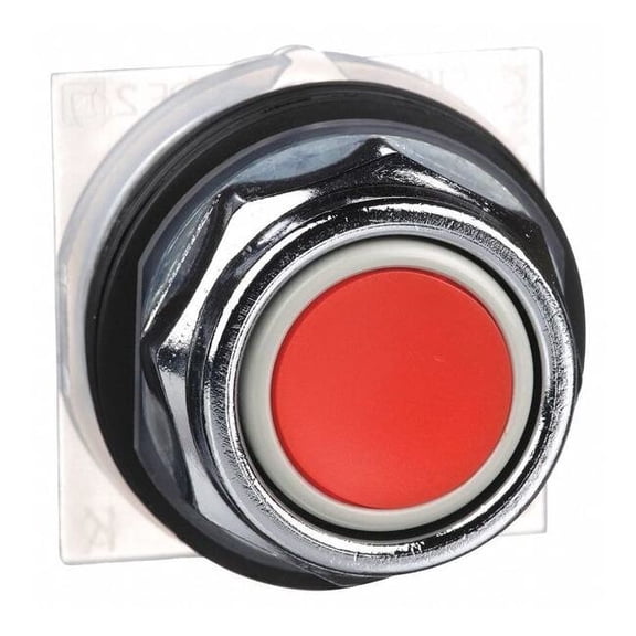 Schneider Electric Flush Push Button,Red,Non-Illum,30mm 9001KR1R