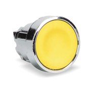 Push Button Operator, Flush, Momentary Action, Not Applicable Release, Non-Illuminated, Yellow