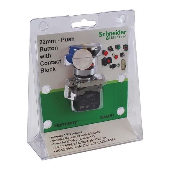 Schneider Electric Push Button Operator, 22 mm, 1NO, Universal XB4AB1