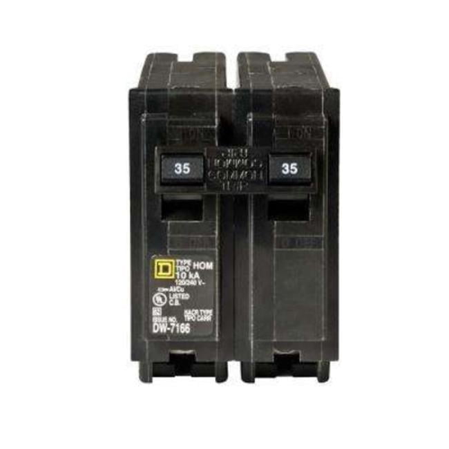 Schneider Electric HOM235CP Homeline Mini 2P Breaker, 120-240V - 35A