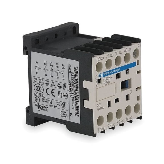 Schneider Electric IEC Control Relay,2NO/2NC,24VAC,10A CA2KN22B7