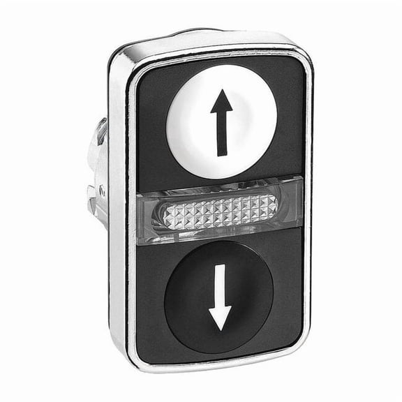 Schneider Electric Illum Multihead Operator,2-Head,Blk/Wht ZB4BW7A1724
