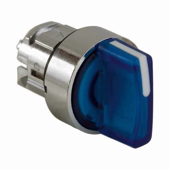 Schneider Electric Illum Selector Switch,3 Pos,22mm,Blue ZB4BK1563