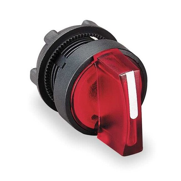 Schneider Electric Illum Selector Switch,3 Pos,22mm,Red ZB5AK1343