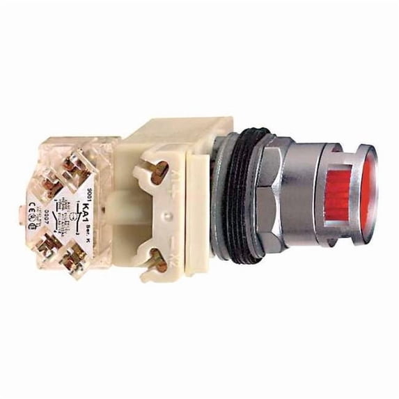 30mm LED 1NO/1NC Illuminated Push Button with Momentary Action, Green