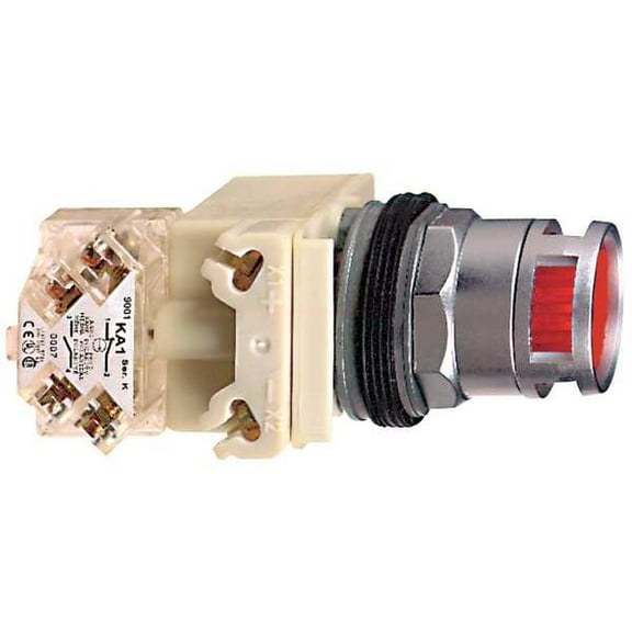 Schneider Electric Illuminated Push Button,30mm,1NO/1NC,Red 9001K3L38LRRH13