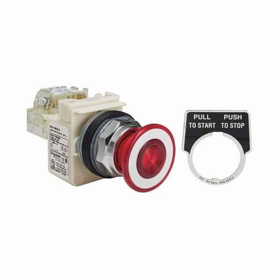 Push Button Operator, 30 mm, SPDT, Red 9001KR9P38LRRH13