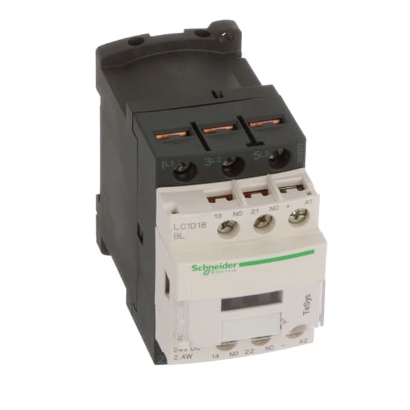 IEC Magnetic Contactor, 1NC/1NO, 24V DC, 3 P, Non-Reversing, Screw Clamp