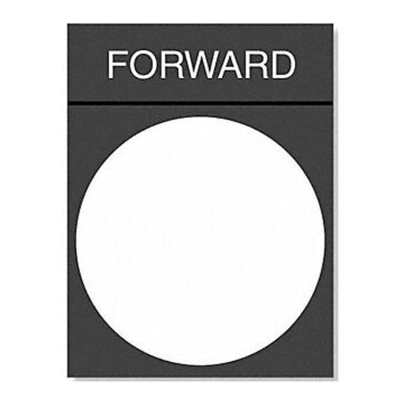 Schneider Electric Legend Plate, Forward, White/Black and Red ZBY2305