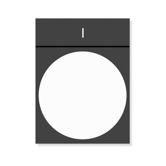 Schneider Electric Legend Plate,I,White/Black and Red ZBY2147